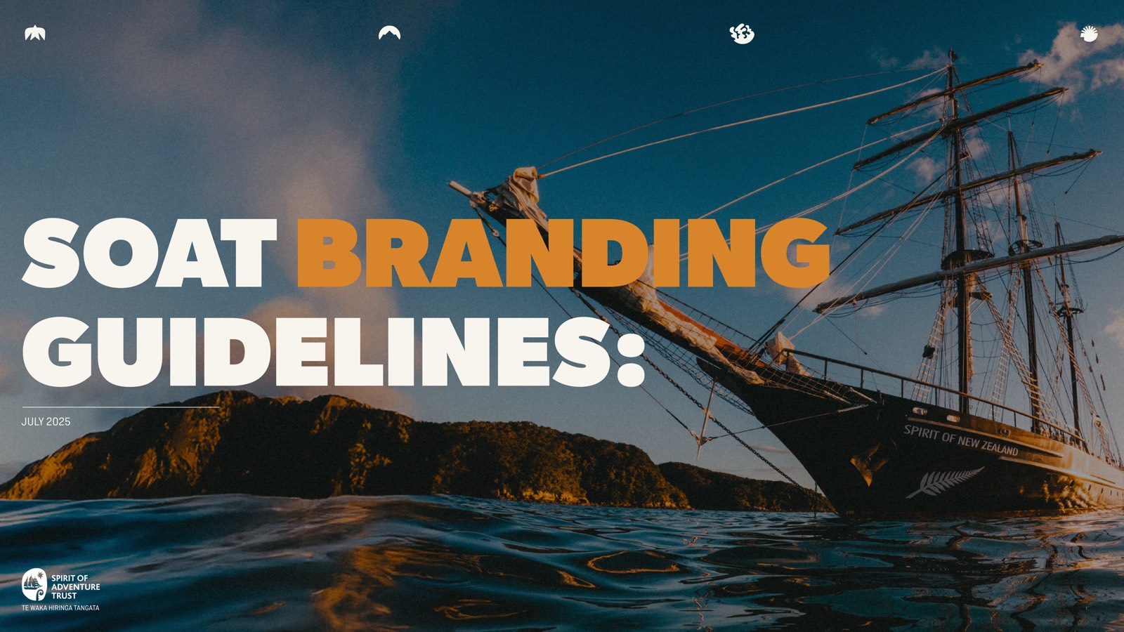 Cover of the SOAT brand guidelines document